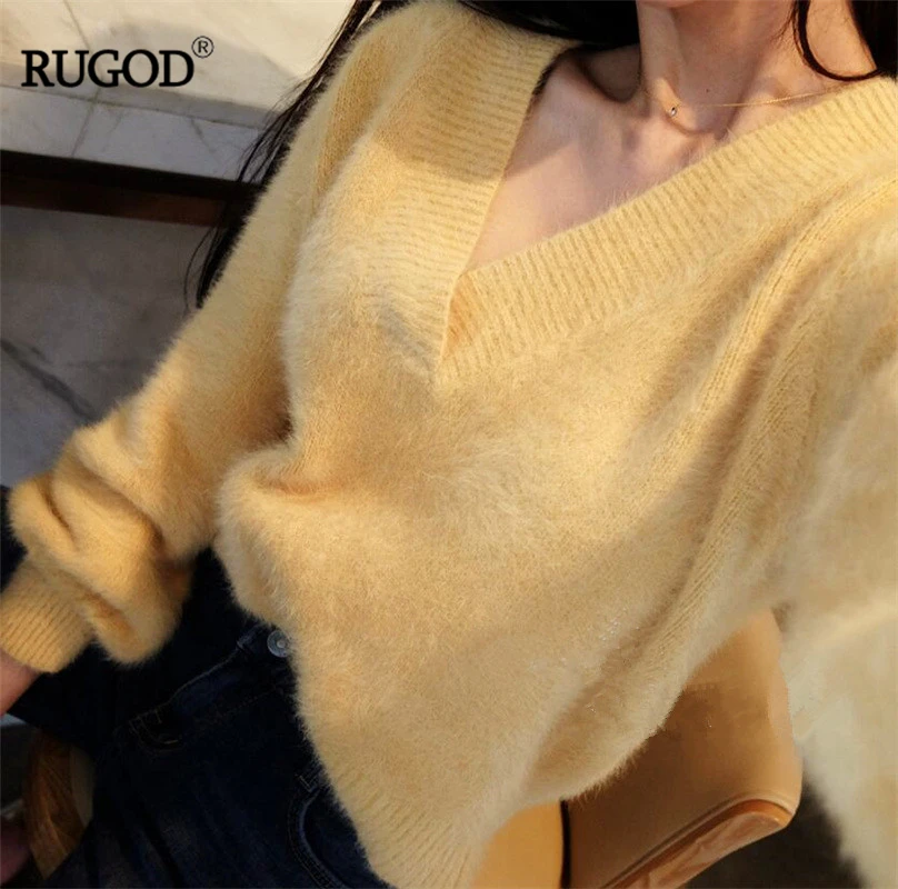 RUGOD норка кашемир и рукавами-фонариками Офисные женские туфли женское колье для