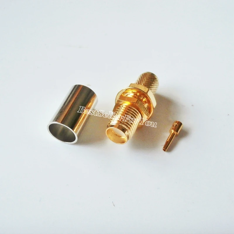 10 шт. SMA женский переборка обжимной для RG 8X LMR240 RG8X кабель RF разъем|bulkhead connector|l connector
