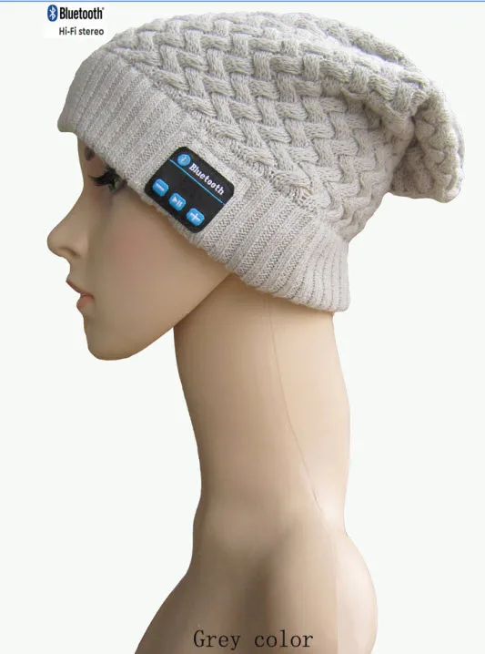 Вязаная шапка с меховой шар и smart bluetooth шапочка наушниками |