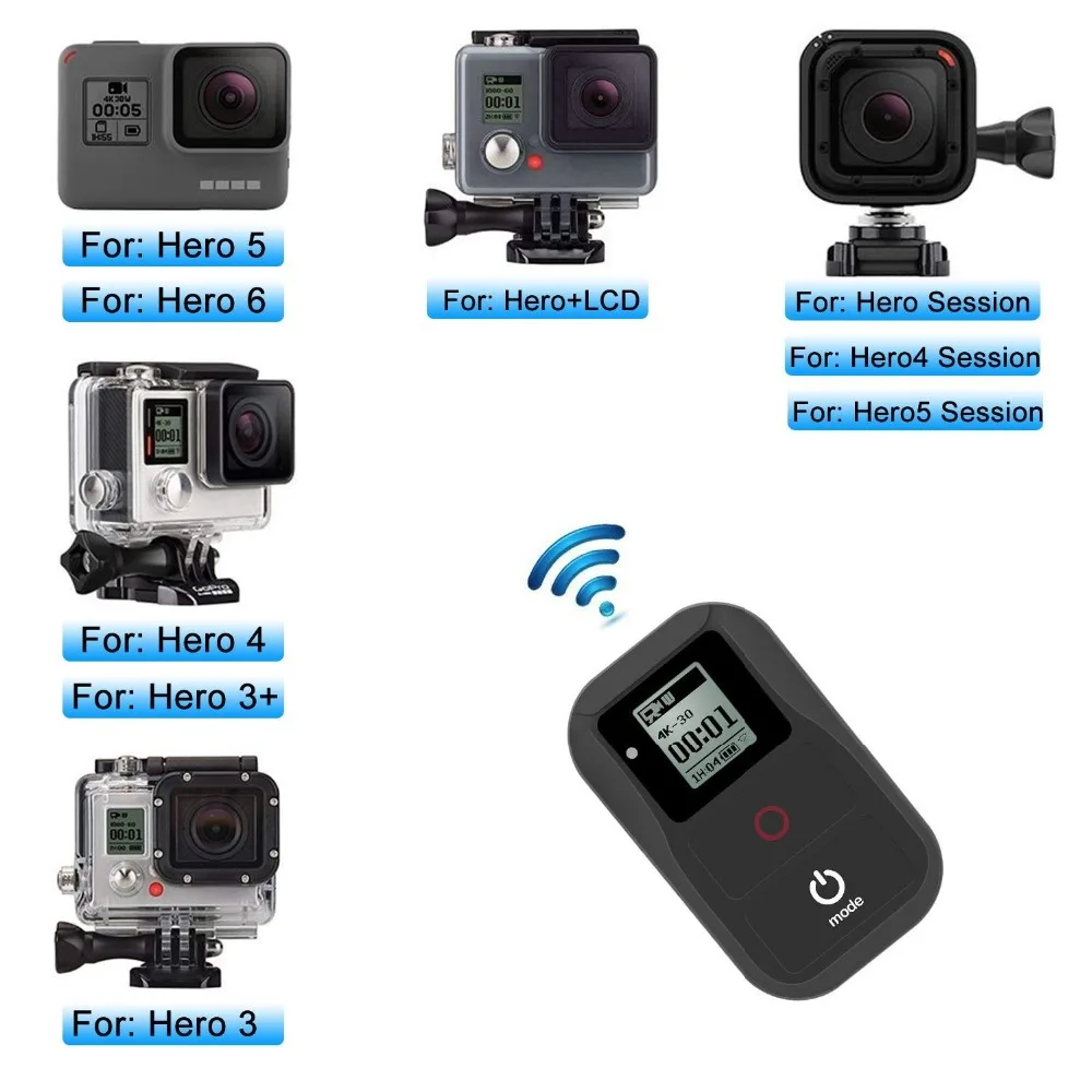 Suptig WiFi Пульт дистанционного управления для Gopro Hero 6 5 4 Session 3 +|Чехлы экшн-камер| |