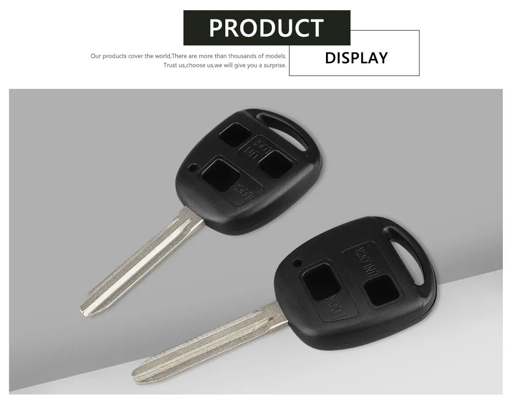 KEYYOU 2 Btutons дистанционный ключ-брелок от машины чехол для Toyota Yaris Prado Tarago Camry Corolla Toy43 Blade Прямая поставка
