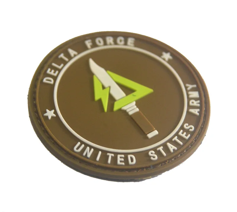 Delta Force, спецназ армии США, для борьбы с террором, для захвата, ПВХ, патч - Цвет: brown