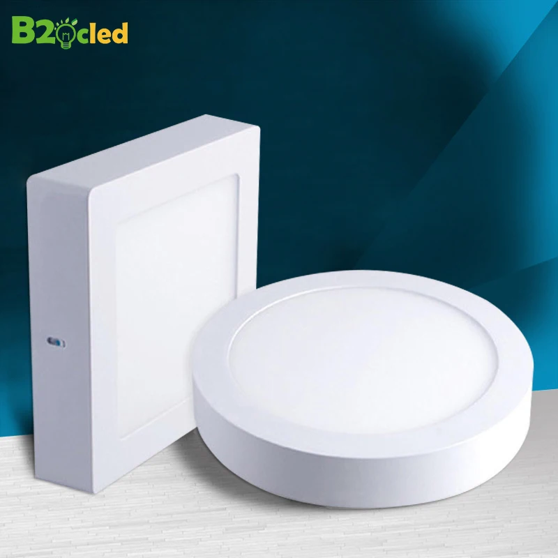 B2OCLED Светодиодные панельные светильники 110 В 220 6 Вт 12 18 24 квадратная круглая