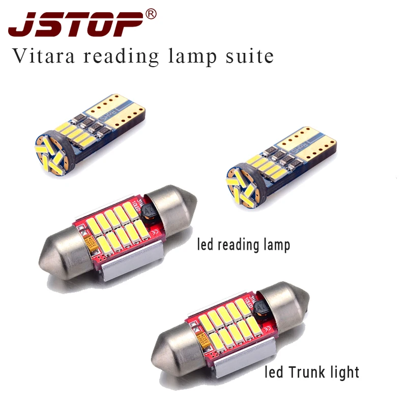 

JSTOP 4piece /set led reading light super bright car 6000K 31mm c5w canbus W5W T10 Trunk lamp led 12V festoon led reading bulbs