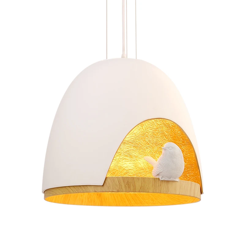 저렴한 북유럽 화이트 블랙 수 지 조류 Oiseau 펜 던 트 램프 조명 거실 침실 바 레스토랑 조명기구 서 스 펜 션 428