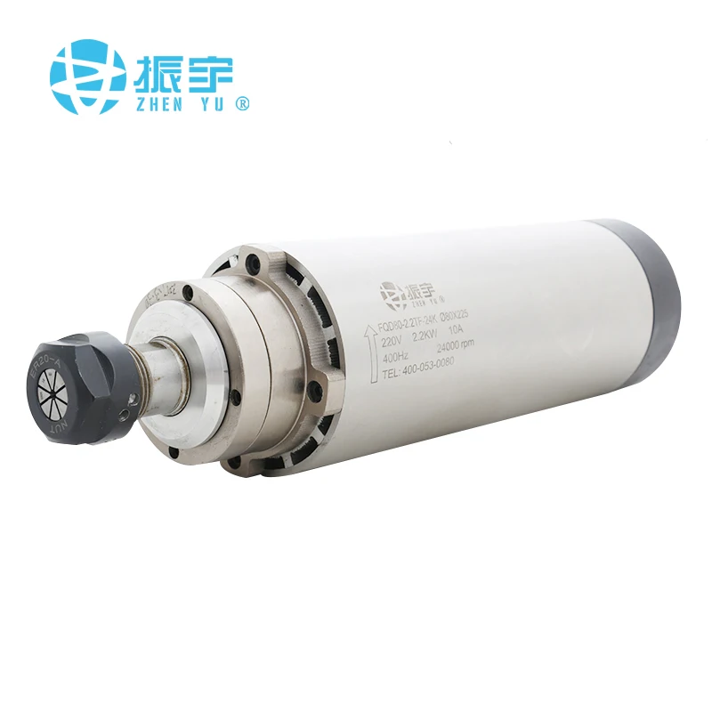ZHENYU/FQD 2.2kw ER20 керамические подшипники Круглый с воздушным охлаждением cnc мотор