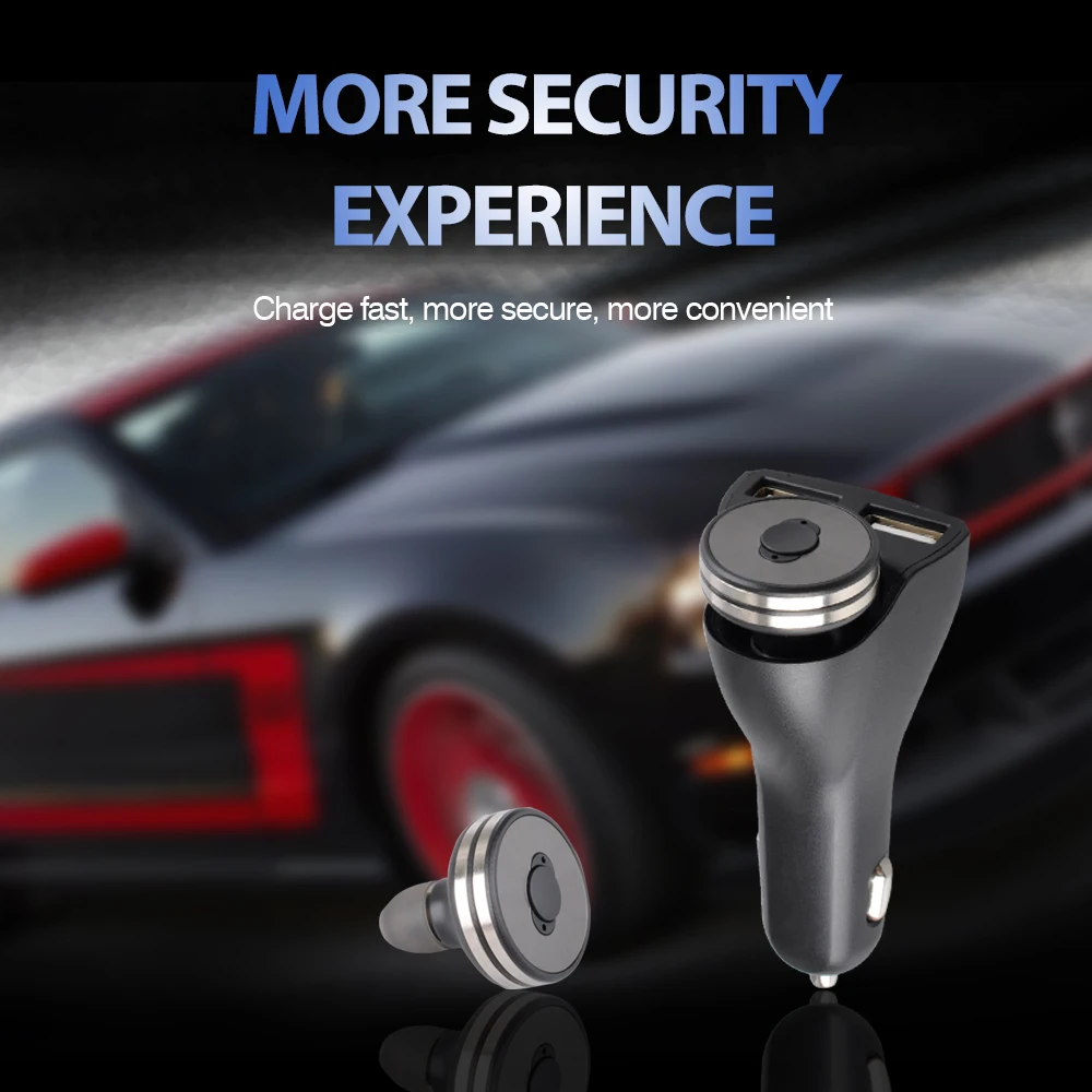 ALWUP Портативный беспроводной Bluetooth Наушники Автомобильное зарядное устройство 2 в 1 Bluetooth гарнитура и 2.4A быстрое автомобильное зарядное устройство для телефона