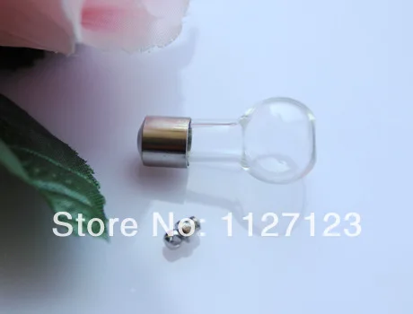 

Free ship!!!20sets of 28x16mm Flat ball Wishing Bottle pendant/glass vial pendant +Twist wire metal cap