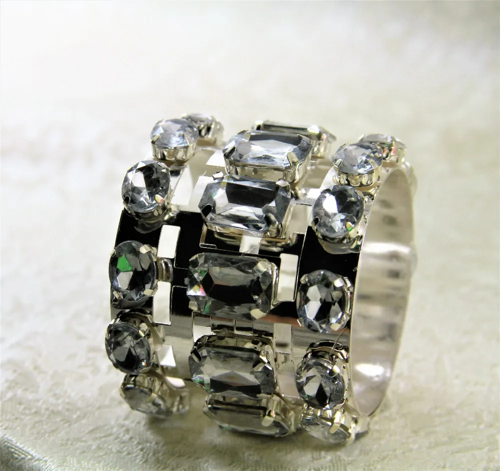 silber crystal wedding napkin ring silver decoration and holder by free shipping | Дом и сад
