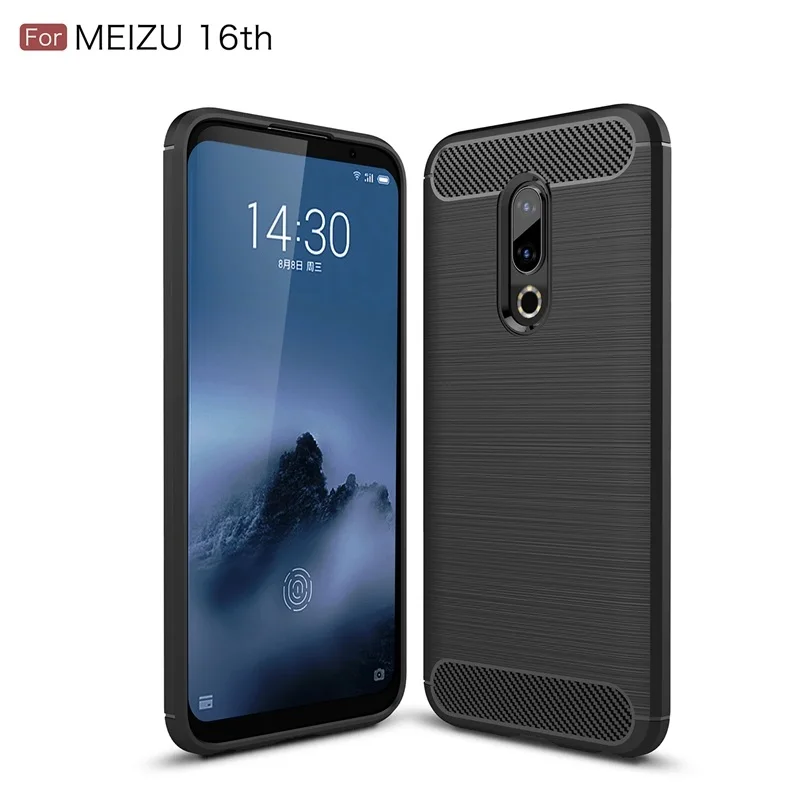 Для MEI ZU 16th чехол из углеродного волокна для MEIZU16th противоударный мягкий ТПУ с