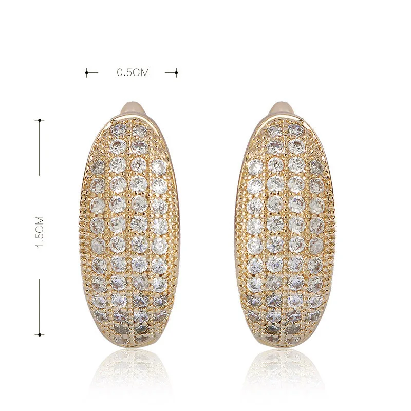 Классические блестящие циркониевые серьги-гвоздики в виде Ежика для невесты