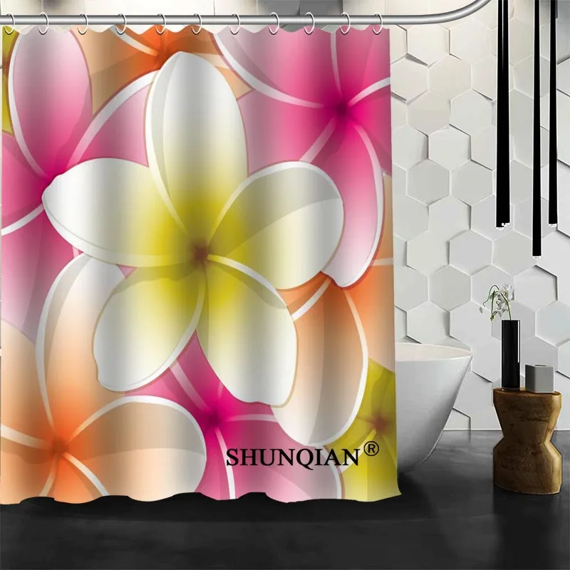 Векторная занавеска для душа с цветами s Полиэстеровая Водонепроницаемая ванной