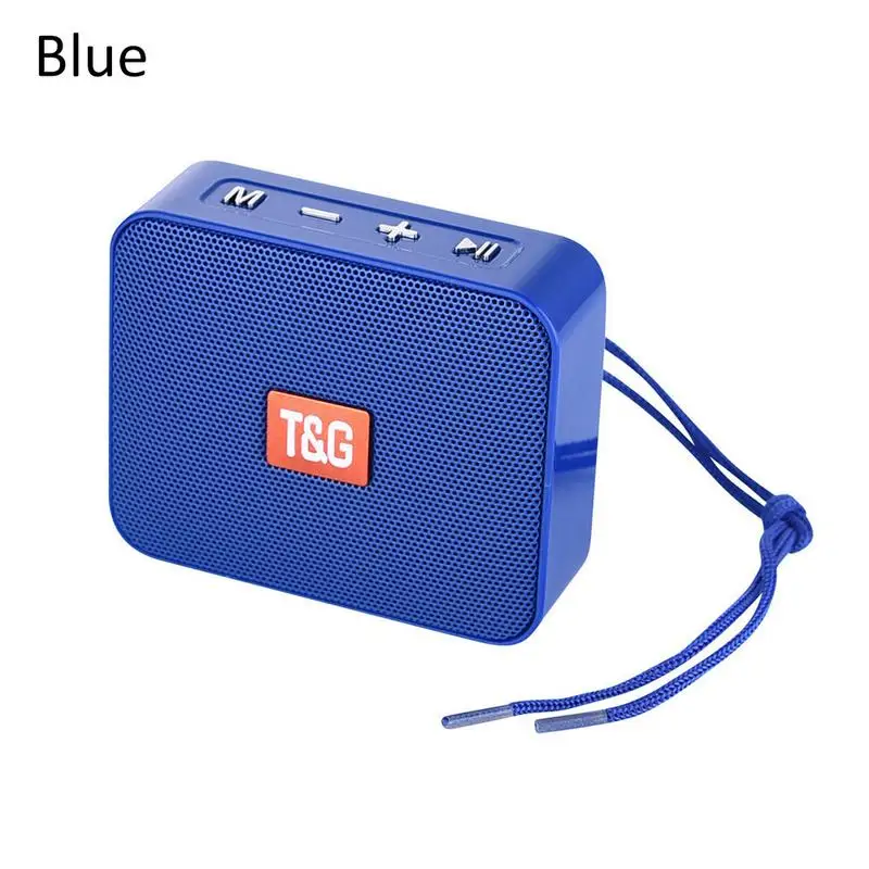 Blue TG166 мини-динамик инновационная квадратная Bluetooth карта портативная беспроводная Поддержка Micro TF карта с аккумулятором 500 мАч басы для кемпинга - Цвет: Blue