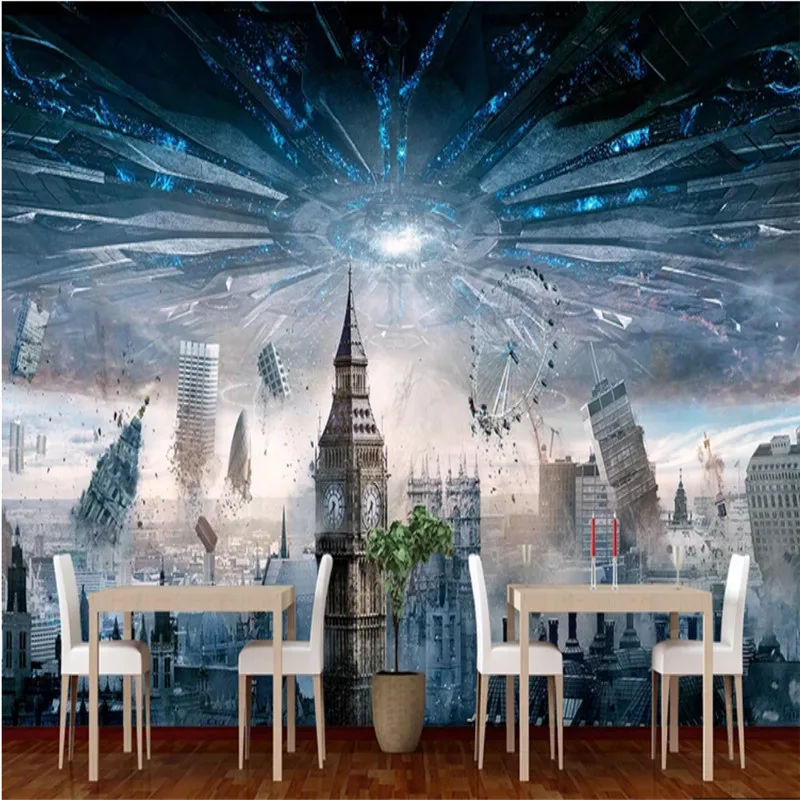 Настенная 3D Бумага Судный день тема научно фантастическая сцена настенная