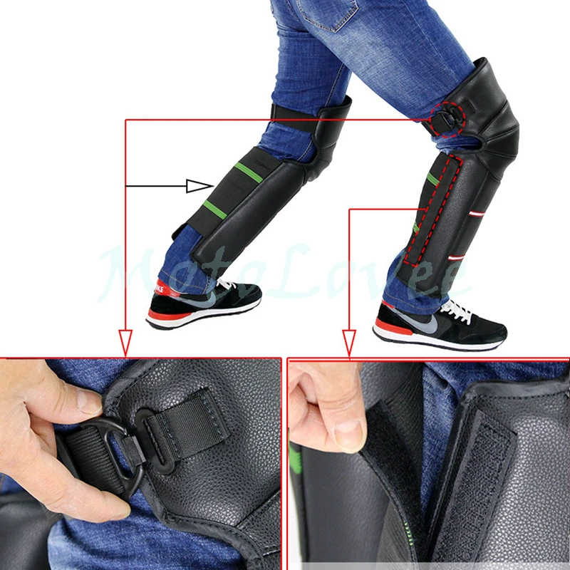 Мотоциклетная защита для ног MotoLovee зимняя от ветра искусственная кожа|leather