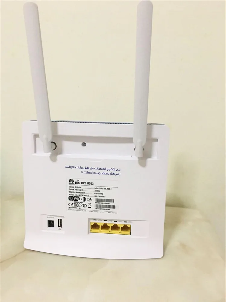 Разблокированный huawei B593 B593u-12+ 2 шт антенна 4G LTE 100 Мбит/с CPE маршрутизатор с sim-картой слот 4G LTE WiFi маршрутизатор с 4 Lan портом