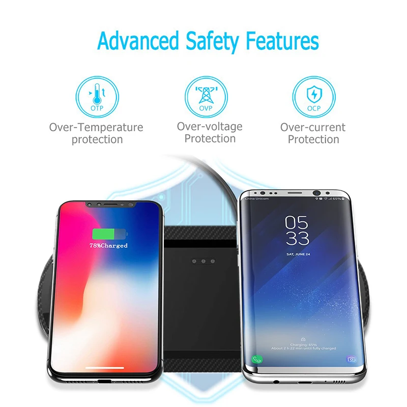 Беспроводное зарядное устройство FDGAO 20 Вт Qi для iPhone 12 11 XS XR X 8 Airpods Pro 10 двойная