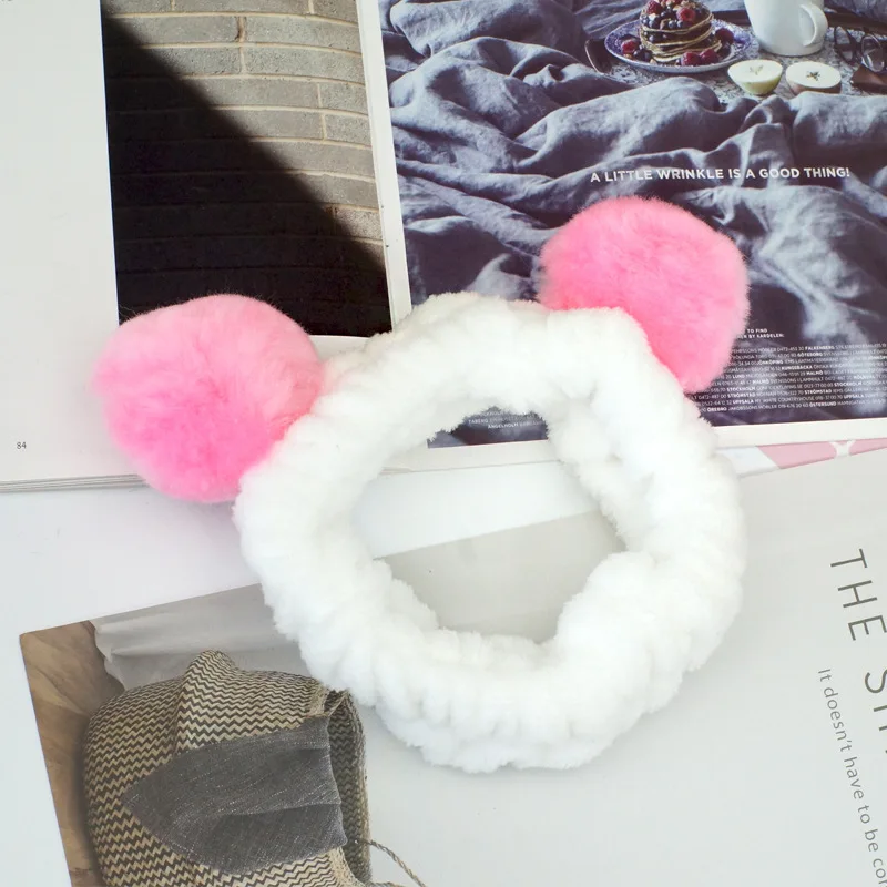 Cartoon cute panda Makeup Headbands for Washing Face Shower Spa Mask Soft and Sports makeup face Hair Bands Women Girl |