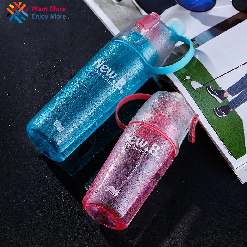 Креативная бутылка для воды с кнопками распыления портативная распылительная