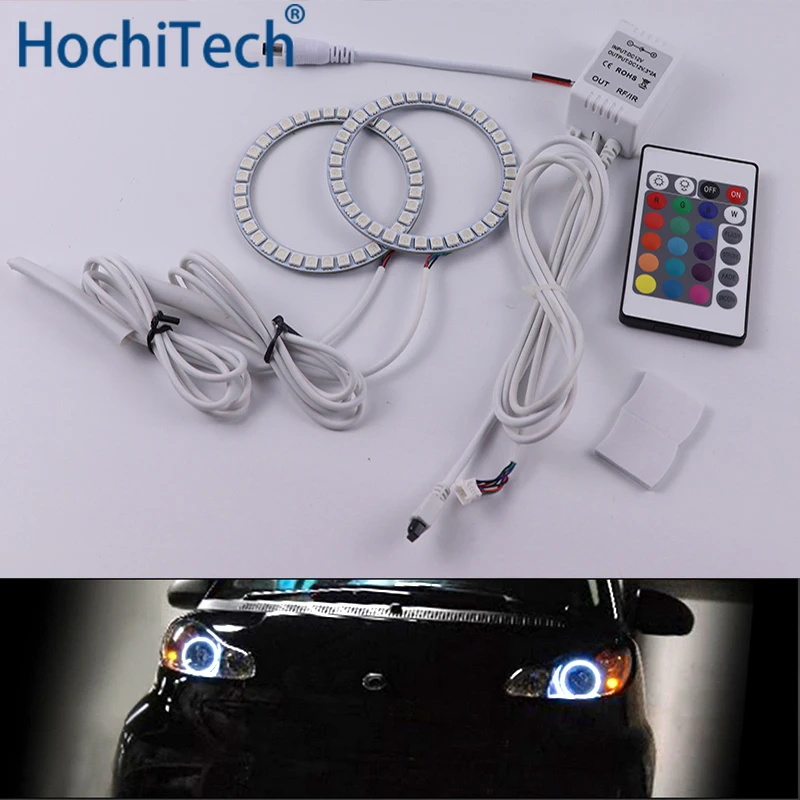 Для Smart Fortwo W451 Mk2 2008 2009 2010 2013 2014 разноцветное зеркальное Кольцо RGB дневные ходовые