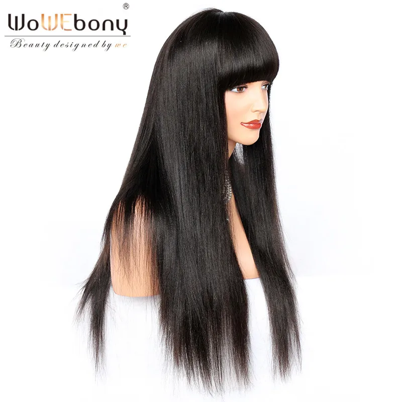 Парики из натуральных волос на кружевном фронте Yaki прямые бразильские волосы Remy