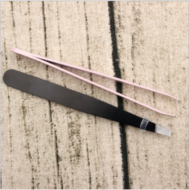 1pcs Eyebrow Tweezers Stainless Steel Face Hair Removal Eye Brow Trimmer Eyelash Clip Cosmetic Beauty Makeup Tool / 200pcs | Красота и