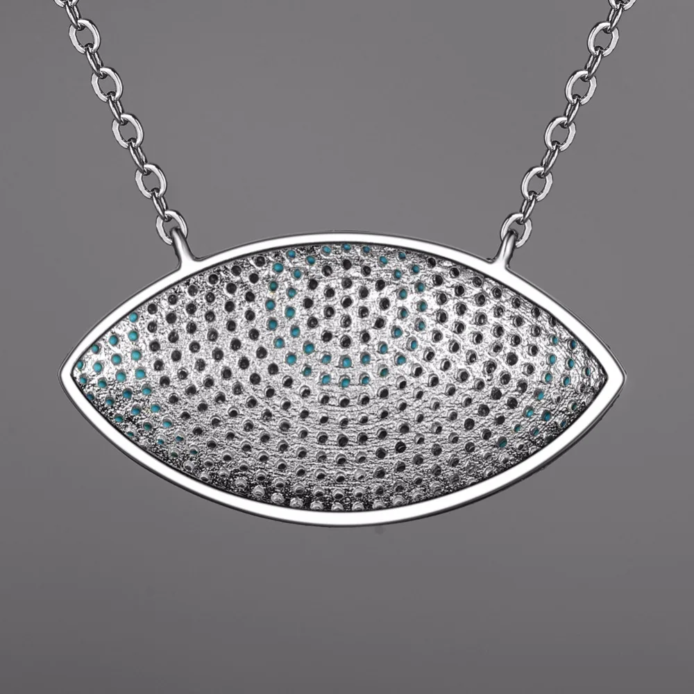 

KIVN Jewelry Turkish Blue eye CZ Cubic Zirconia Womens Girls Bridal Wedding Pendants Necklaces Birthday Gifts 6pcs Lot Wholesale