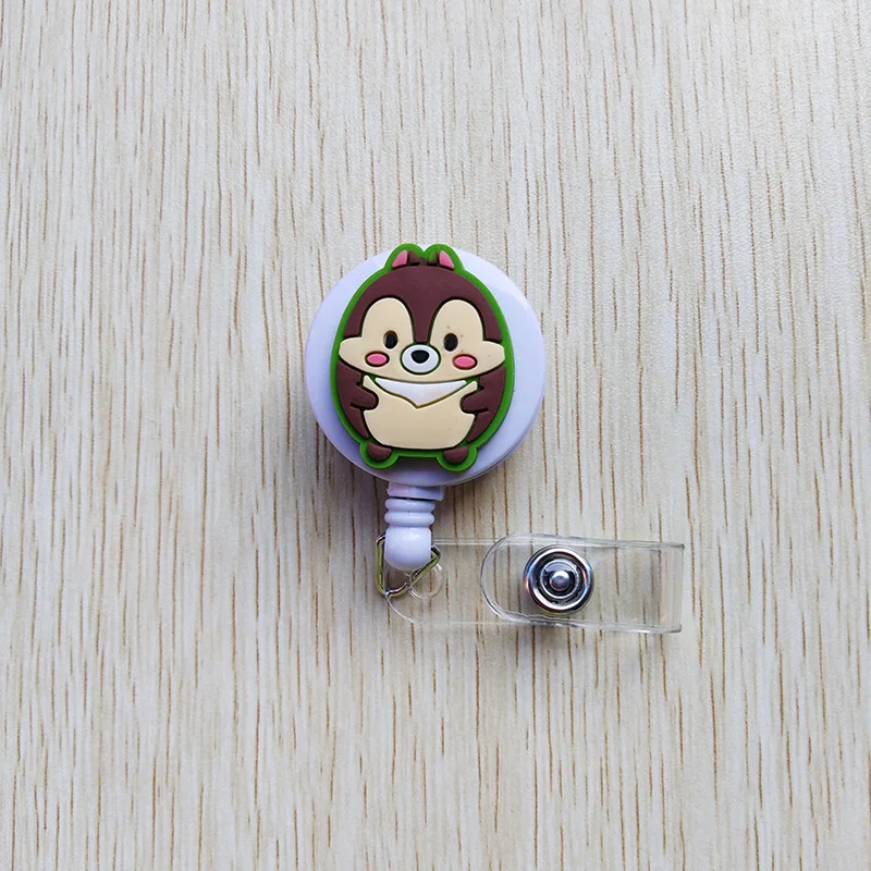 10 шт./лот Новая акция мультфильм животных Retractable Вьюрок студент медсестра Exihibiton ID Название карты значок держатель для офиса