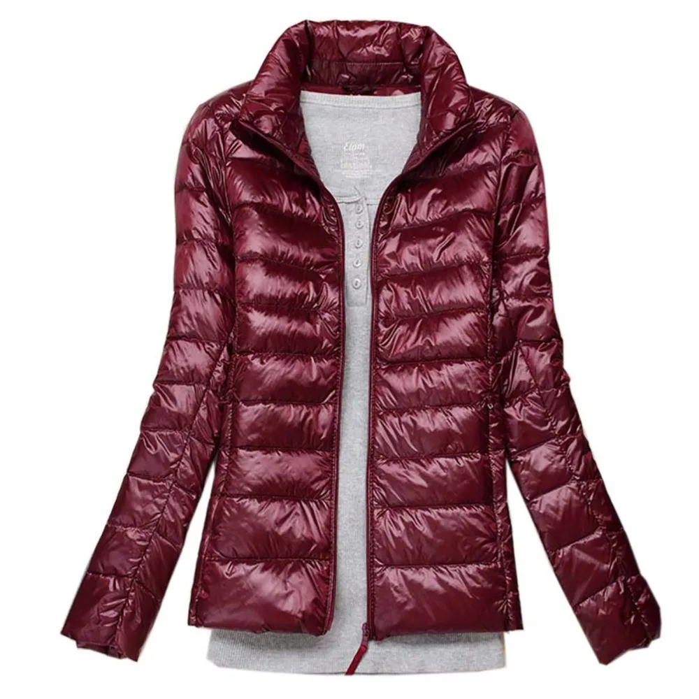 Женский ультра-светильник размера плюс 5XL 6XL зимняя куртка-пуховик на утином пуху