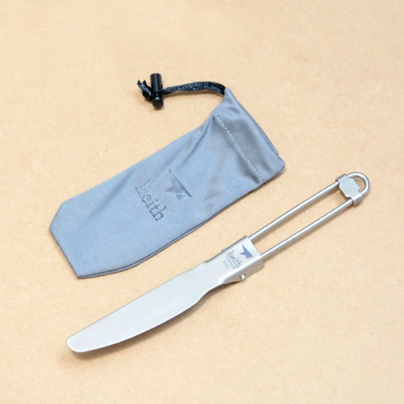 Knife 10 шт./компл. Кемпинг посуда набор посуды для здоровья, титановый комплект столовой посуды складные чаши Ножи, вилок и ложек - Цвет: Knife