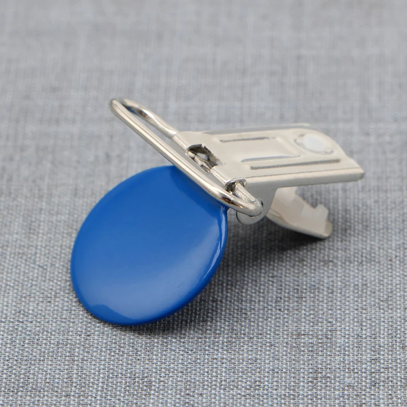 

25mm Baby Infant Round Metal Clip Pacifier Alloy Mix Colors 10Pcs