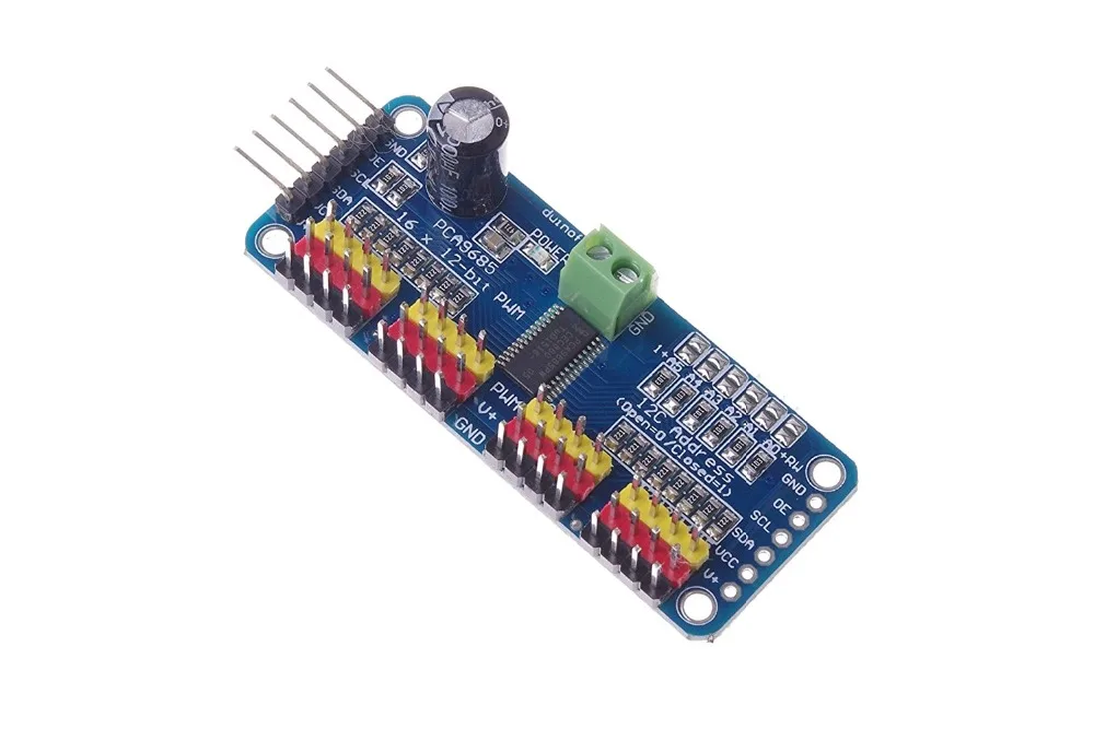 16 канальный 12 битный PWM драйвер серводвигателя PCA9685 модуль I2C для робота Arduino|module for