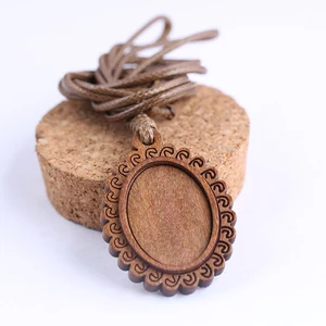 Овальные Деревянные Подвески reidgaller, 5 шт., 18x25 мм, основа для кабошона, пустые ожерелья сделай сам для изготовления ювелирных изделий