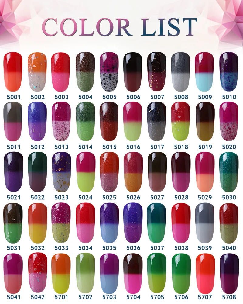 Belen 10ML 100 Colors Temperature Changing Nail Gel Polish Thermal Color Change UV GeL Soak Off Varnish Lak Base Top | Красота и