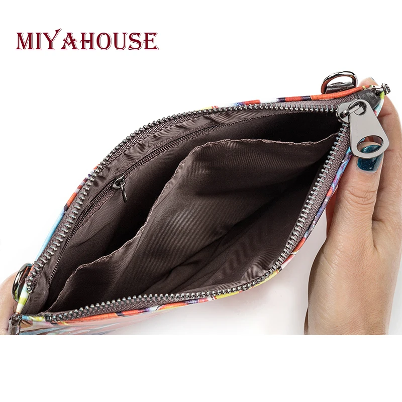 Miyahouse повседневная женская сумка-клатч с мультяшным принтом, Высококачественная кожаная сумка через плечо, Женская цветная маленькая сумка на плечо с клапаном для девочек