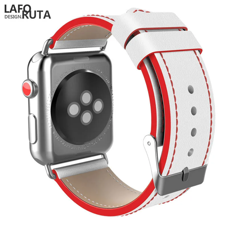 Кожаный ремешок Laforuta для Apple Watch Series 4 44 мм 40 женщин и мужчин iWatch 42 38 браслет|Ремешки