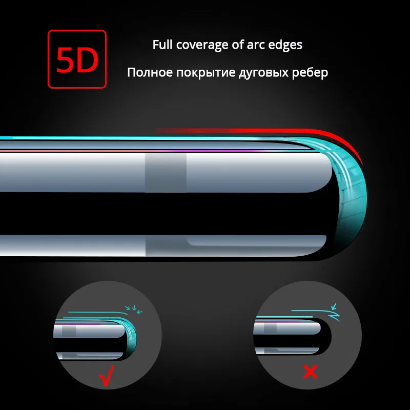 5D закаленное стекло с изогнутыми краями для Huawei P20 Lite Pro стеклянная пленка полное
