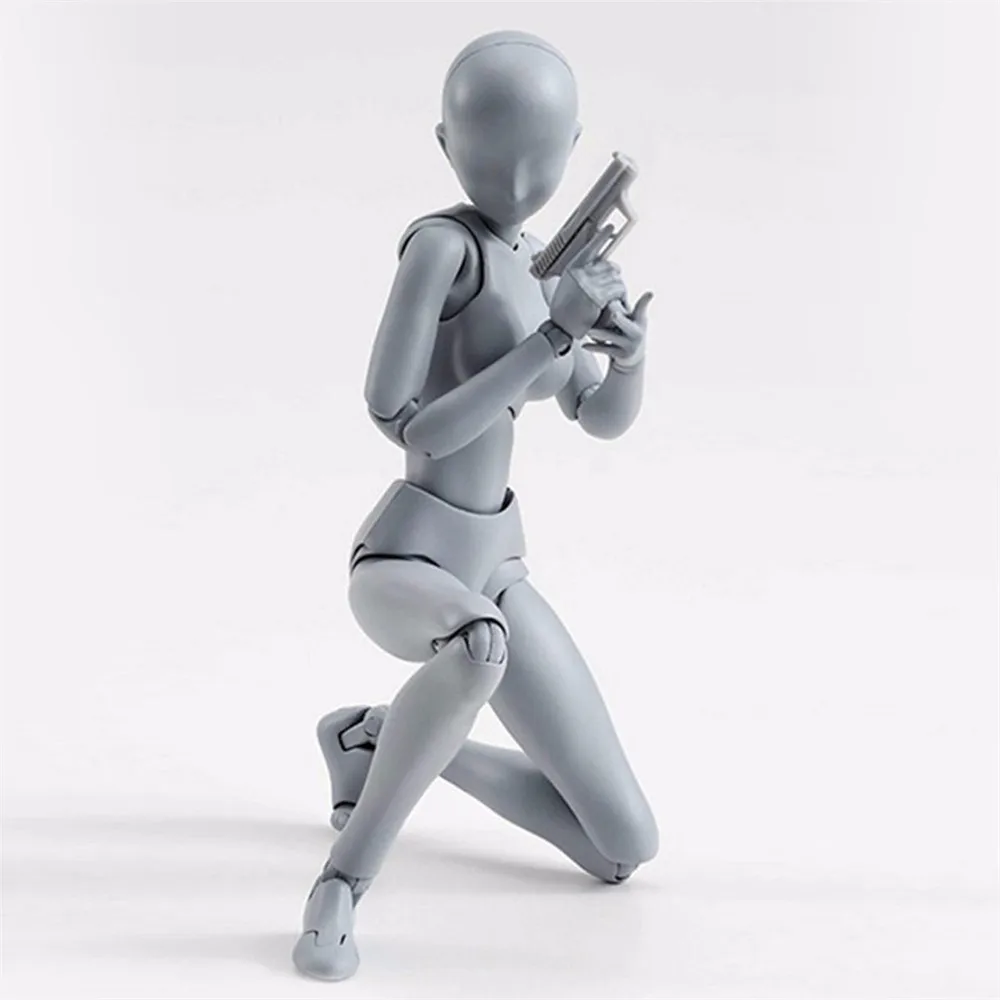 Экшн фигурки Body Kun DX & Chan PVC модель SHF серый цвет набор мужской и женский экшн