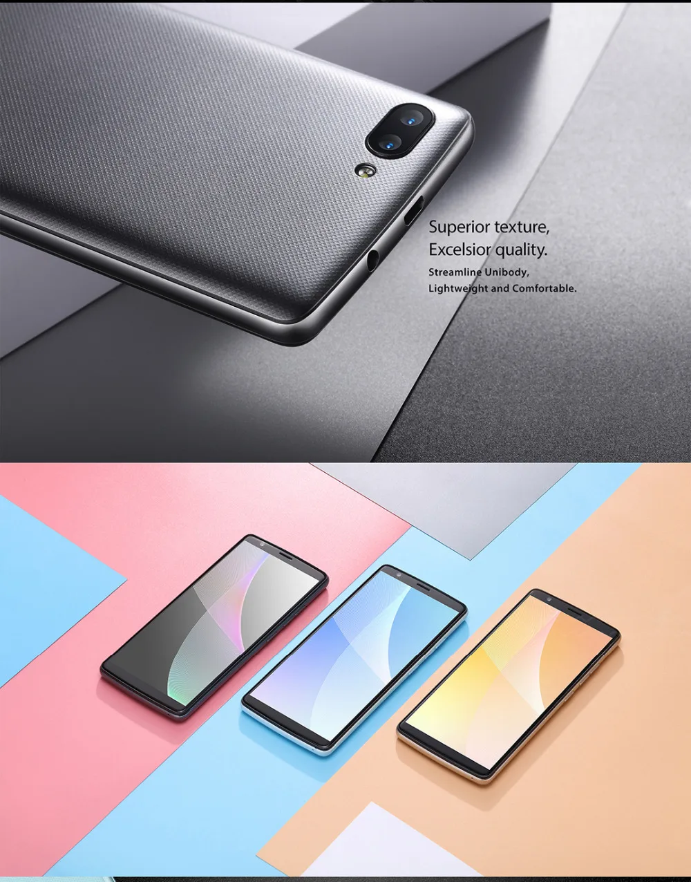 Blackview A20 смартфон 5,5 дюймов 18:9 Android Go двойная камера 1 ГБ 8 ГБ MT6580M 5MP 3g мобильный телефон