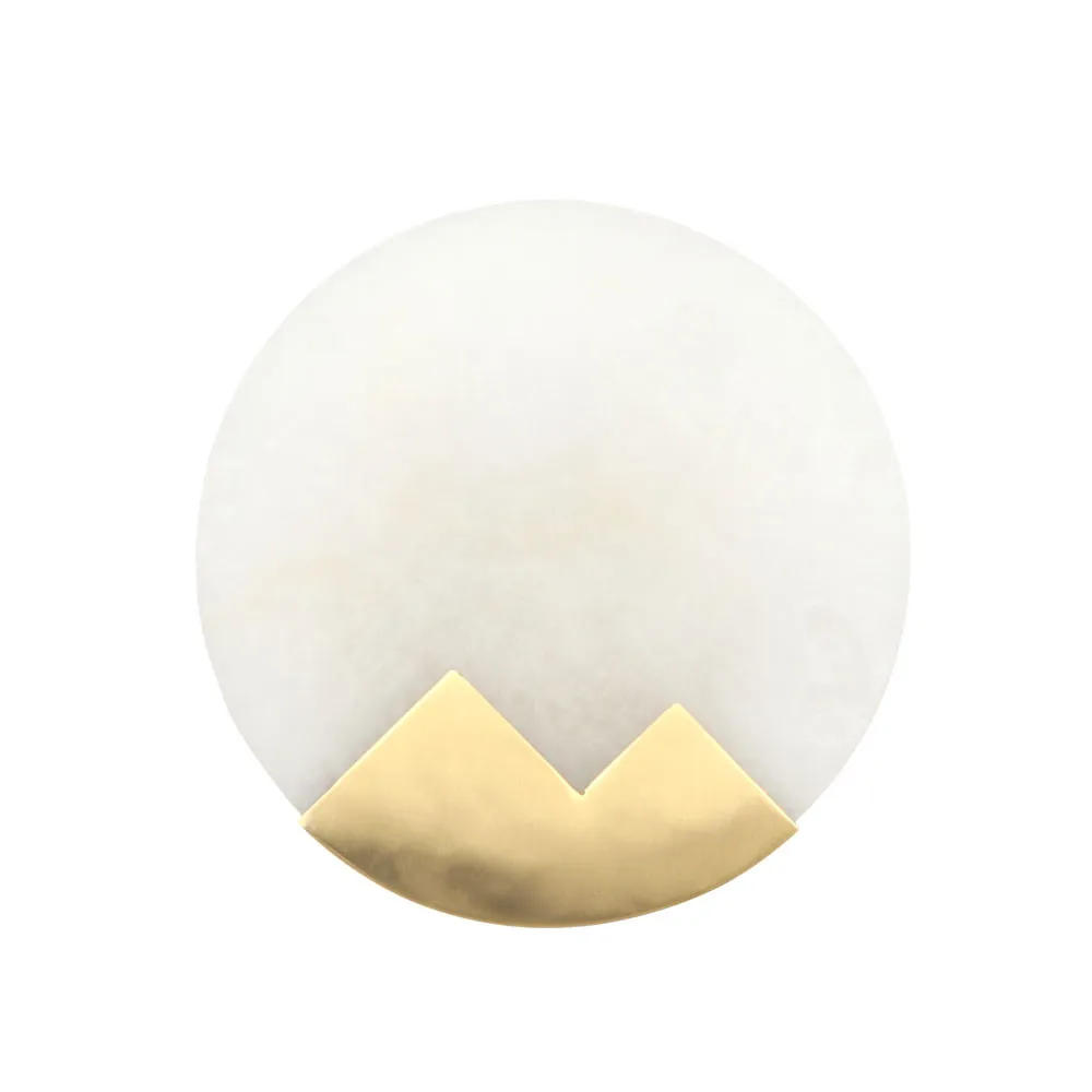 Простой античный настенный светильник декоративные бра из чистой меди мраморный