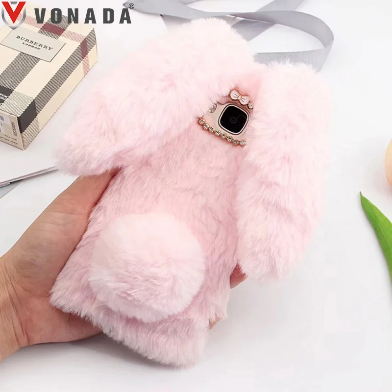 Vonada плюшевый чехол для Asus Zenfone 4 Selfie Pro ZD552KL/Selfie ZD553KL милый мягкий из ТПУ с объемными