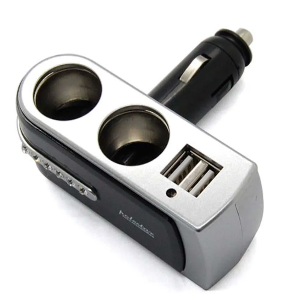 Новое поступление 12В Автомобильная сигарета 2-портовое USB зарядное устройство