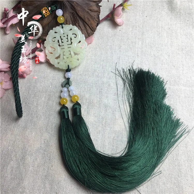 

China Jade Brand tassels hanging on the waist Hanfu placket Fan Pendant