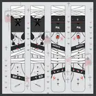 Чулки медсестры для косплея для женщин пикантные аниме узорные Мультяшные высокоэластичные Чулки Бархатные колготки аниме чулки