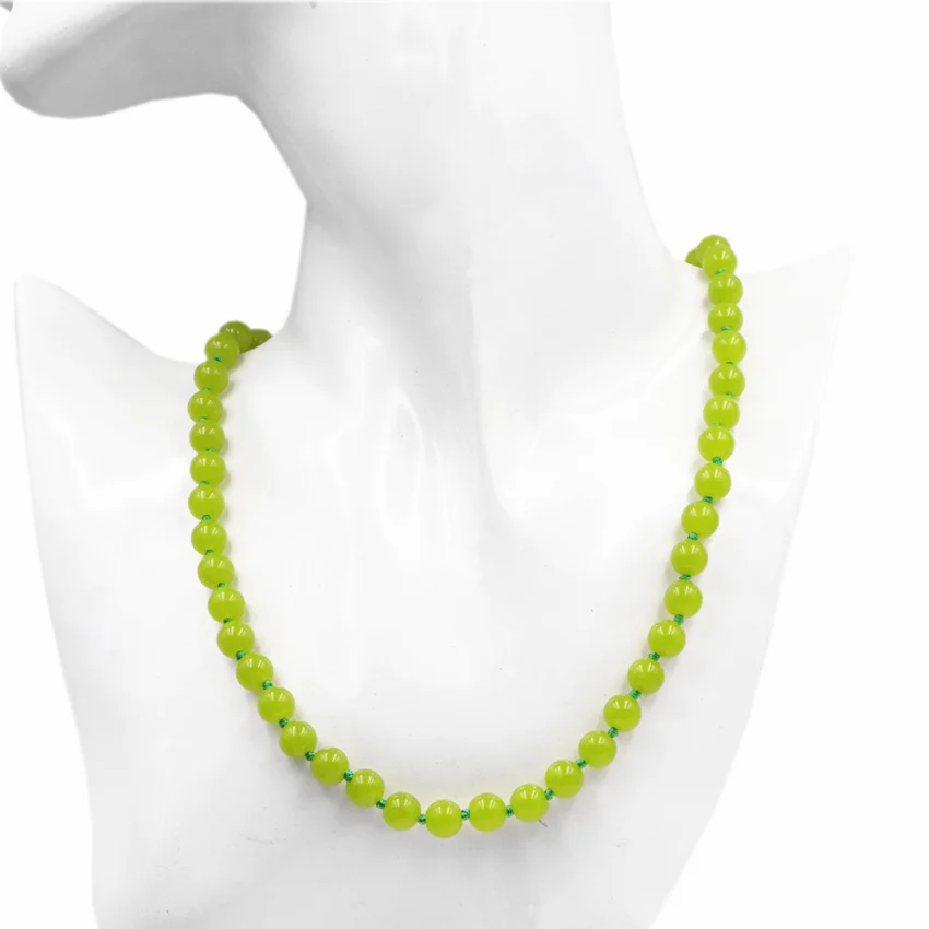 Элегантное ожерелье Olivine Peridot с круглыми бусинами ожерелья из натурального камня