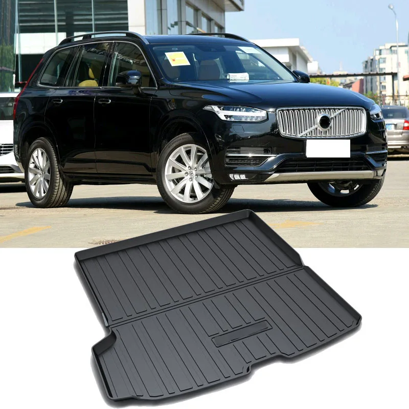 Черный Напольный коврик для багажника Volvo XC90 2016 2018 груза напольный поднос