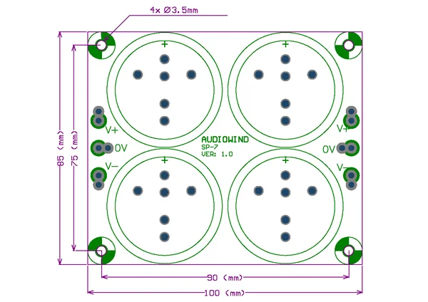 Конденсаторный фильтр PCB, для обновления аудио усилитель мощности