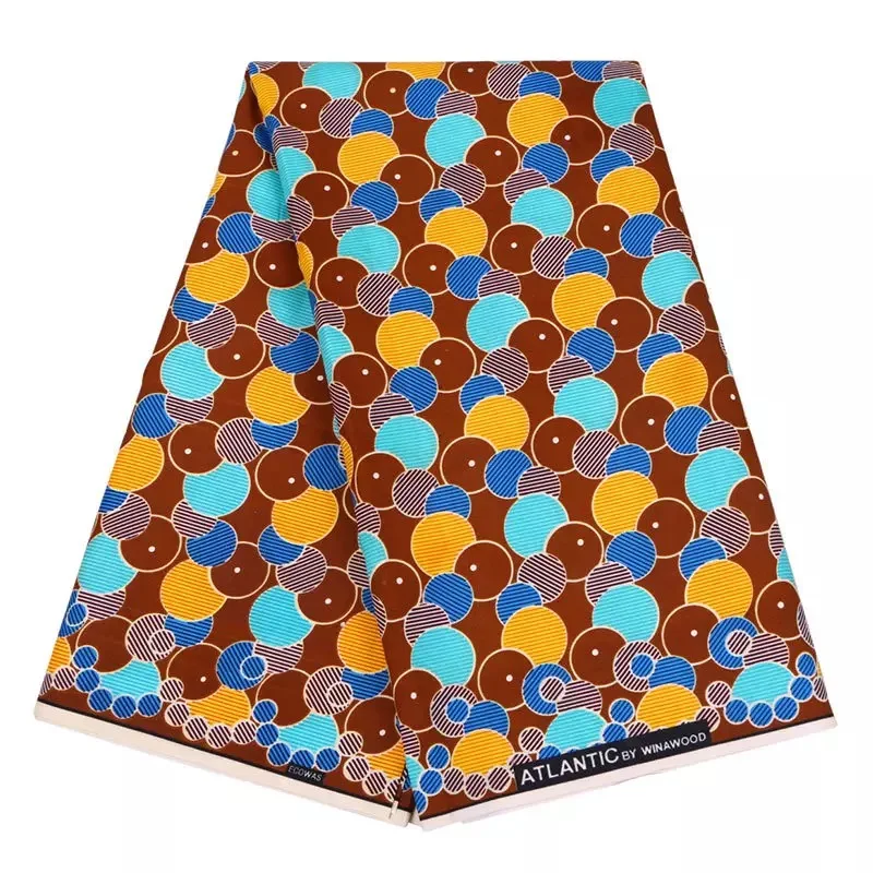 polyester Ankara Africa prints batik fabric real dutch wax tissu high quality 6yards fashion African sewing for party dress