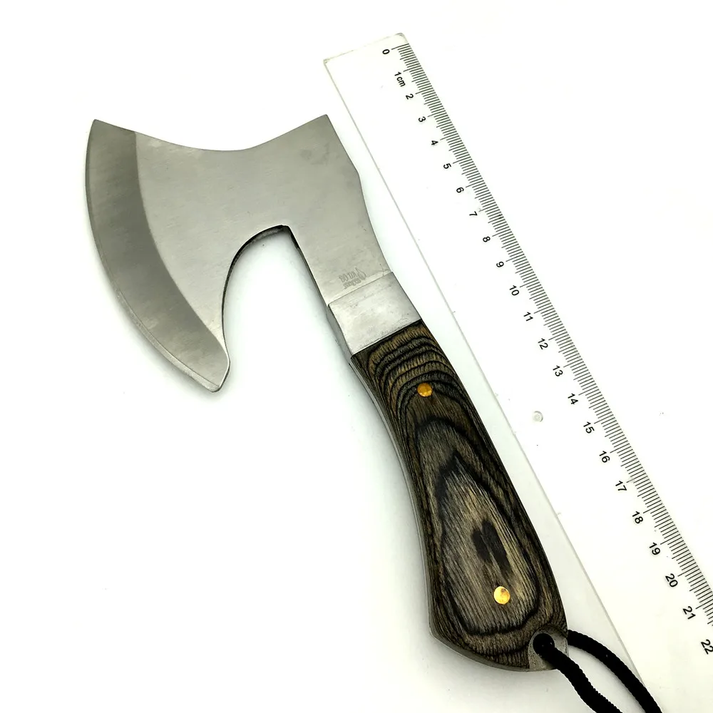 Нержавеющая сталь рубка мяса кости выживания топор кемпинг Пожарный топор Открытый Инструменты охотничий нож Томагавк топор с нейлоновой оболочкой