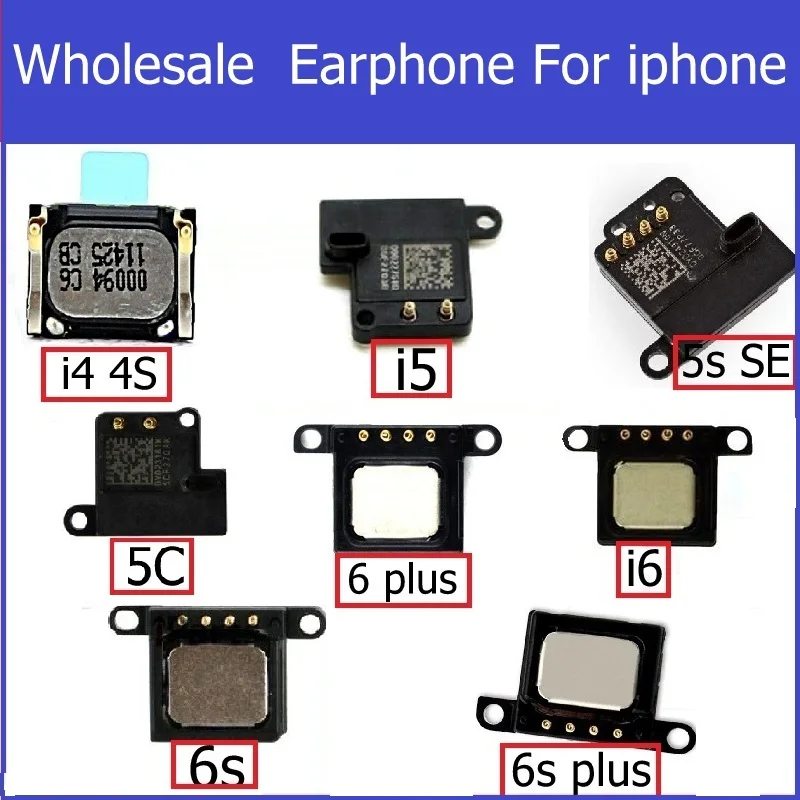 Оптовая продажа новинка динамик для iPhone 4 4s 5 5s 5c SE 6 6S 7 Plus наушников запасные части